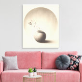 Toile Nature morte sépia éthérée - Fleur séchée dans un (Insitu(Salon))