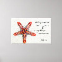 Nature Print Starfish avec Lao Tzu Citation