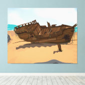 Toile Naufrage Échoué (Insitu (Plancher de Bois))