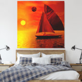 Toile Navigation au coucher du soleil (Insitu(Chambre))