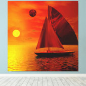 Toile Navigation au coucher du soleil (Insitu (Plancher de Bois))