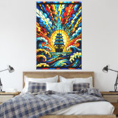 Toile Navire naviguant à travers la tempête (Insitu(Chambre))