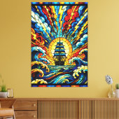 Toile Navire naviguant à travers la tempête (Insitu(Salon))
