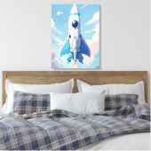 Toile Navire spatial volant dans le ciel (Insitu(Chambre))