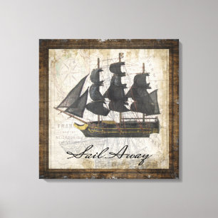Toile Navire Vintage en panne