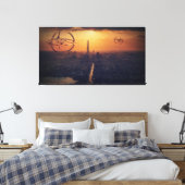 Toile Navires Aliens au-dessus du paysage de l'Imaginair (Insitu(Chambre))