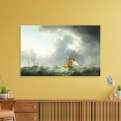 Toile Navires anglais devant un mâle (Insitu(Salon))