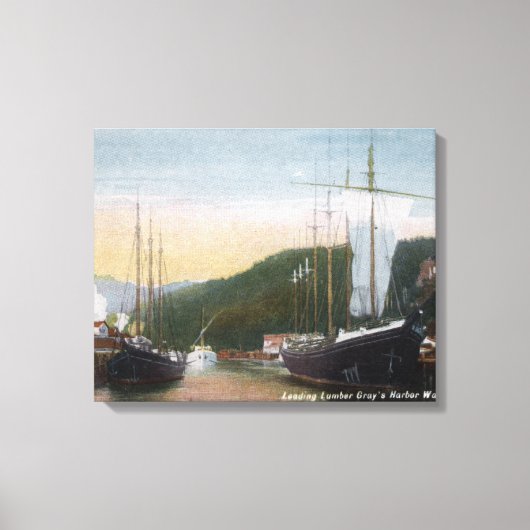 Toile Navires Chargement du bois (Recto)