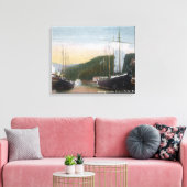 Toile Navires Chargement du bois (Insitu(Salon))