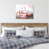 Toile "Navires maqués au coucher du soleil" (Insitu(Chambre))