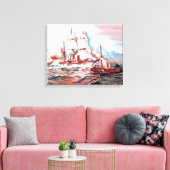Toile "Navires maqués au coucher du soleil" (Insitu(Salon))