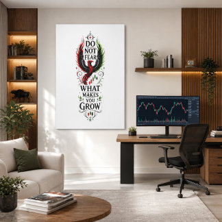 Toile N'ayez Pas Peur de Ce Qui Vous Fait Grandir Mental