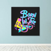 Toile Né dans les années 80, Cool moderne Art Canvas Imp (Insitu (Plancher de Bois))