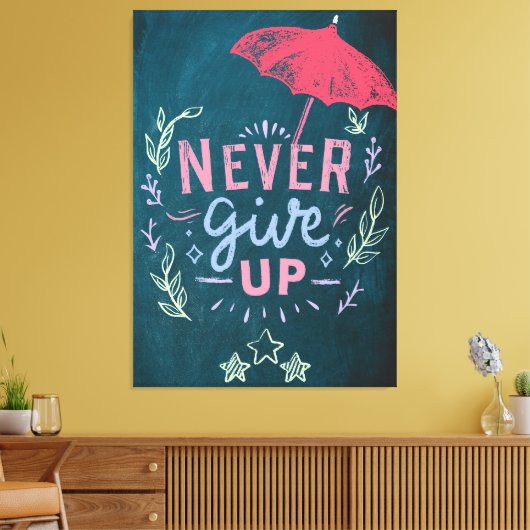 Toile Ne jamais abandonner le devis de motivation (Insitu(Salon))