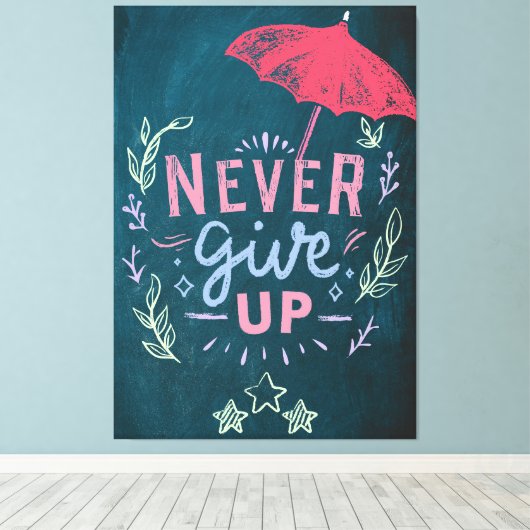 Toile Ne jamais abandonner le devis de motivation (Insitu (Plancher de Bois))