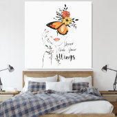 Toile Ne jamais cacher vos ailes (Insitu(Chambre))