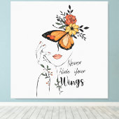 Toile Ne jamais cacher vos ailes (Insitu (Plancher de Bois))