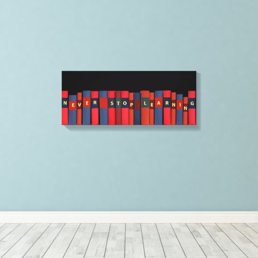 Toile Ne jamais cesser d'apprendre (Insitu (Plancher de Bois))