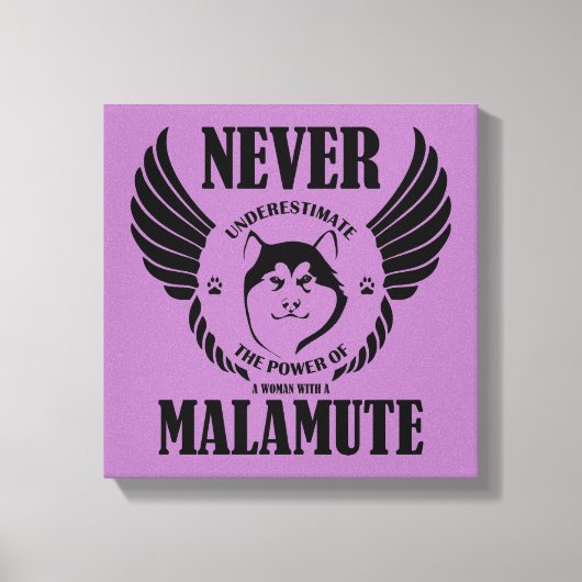 Toile Ne jamais sous-estimer le malamut (Recto)