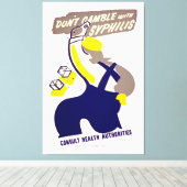 Toile Ne joue pas avec la syphilis (Insitu (Plancher de Bois))