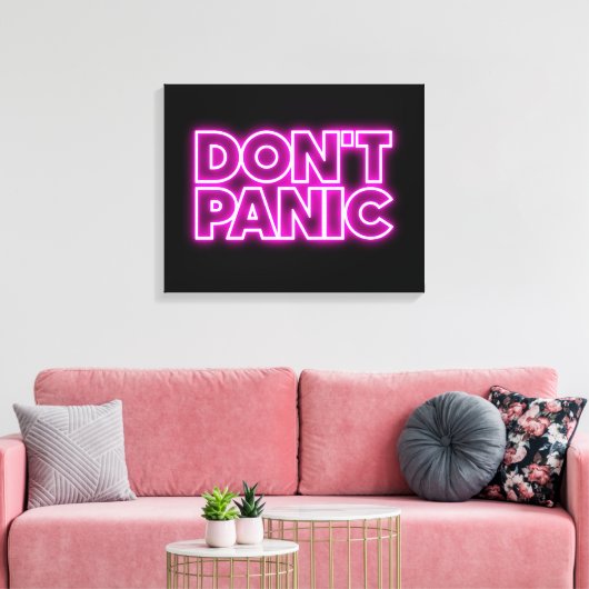 Toile Ne paniquez pas (Insitu(Salon))