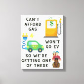 Toile Ne peut pas se payer l'essence ou EV si acheter un (Recto)