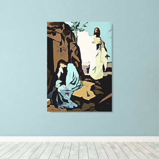 Toile Ne pleure pas Mary, son tombeau est vide ! (Insitu (Plancher de Bois))