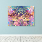 Toile Nebula couleur or Mandala Aquarelle colorée (Insitu (Plancher de Bois))