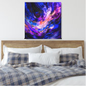 Toile Nebula de l'espace violet dans l'encre d'alcool (Insitu(Chambre))