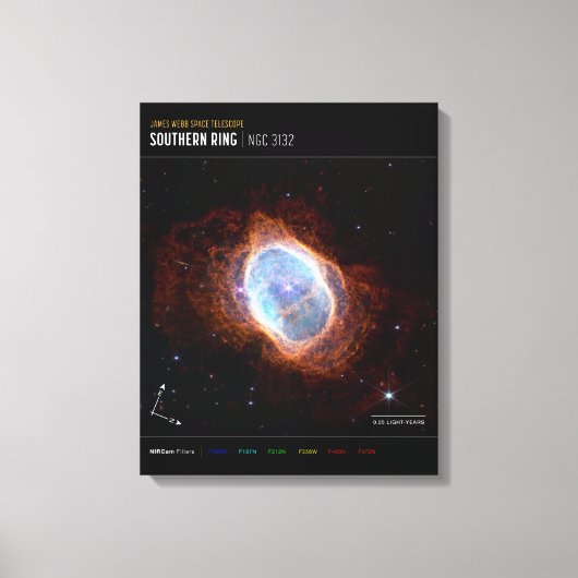 Toile Nebula Ring Sud Espace James Webb Telescope (Recto)