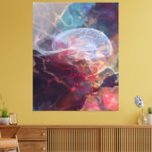 Toile Nébuleuse cérébrale iridescente Art lumineux neuro (Insitu(Salon))