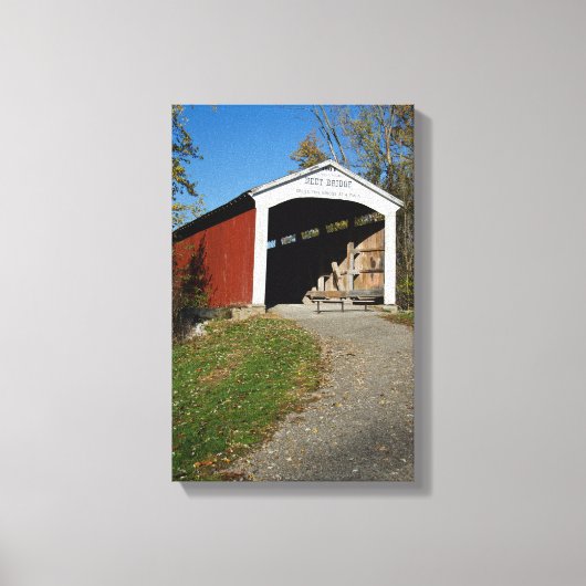 Toile Neet Covered Bridge Parke County Indiana (Recto)