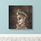 Toile Nefertiti - la reine égyptienne - sépia (Insitu (Plancher de Bois))