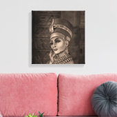 Toile Nefertiti - la reine égyptienne - sépia (Insitu(Salon))