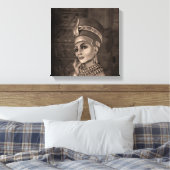 Toile Nefertiti - la reine égyptienne - sépia (Insitu(Chambre))