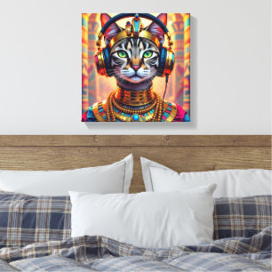 TOILE NEFERTITI REINE DU NIL-CHAT À POIL COURT AMÉRICAIN