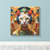 TOILE NEFERTITI REINE DU NIL-CHAT DEVON REX (Insitu (Plancher de Bois))