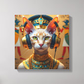 TOILE NEFERTITI REINE DU NIL-CHAT DEVON REX (Recto)