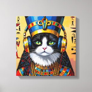 TOILE NEFERTITI REINE DU NIL-CHAT PERSAN 2