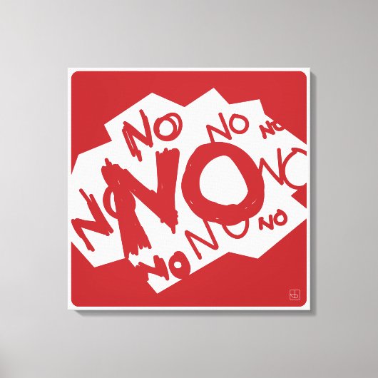 Toile Négativité ou réalisme - NON NON NON NON NON NON N (Recto)