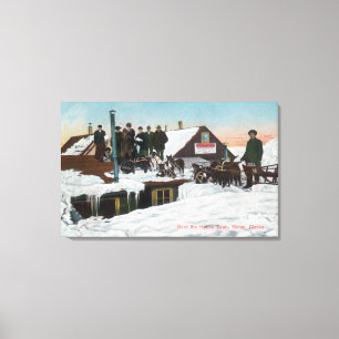 Toile Neige au-dessus de la maison TopsNome, AK