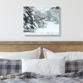 Toile Neige de Gustave Courbet Pins en Neige (Insitu(Chambre))