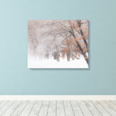 Toile Neige | Lac Kussharo (Insitu (Plancher de Bois))