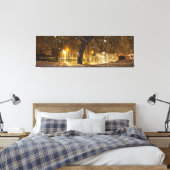 Toile Neige sur Willow et Pont chinois, Godmanchester. (Insitu(Chambre))