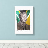 Toile Nelson Mandela  (Insitu (Plancher de Bois))