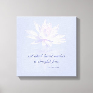 Toile Nénuphar de lavande du vers de bible du 15:13 %