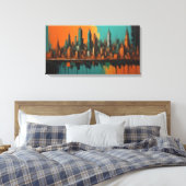 Toile Neo Cityscape la nuit (Insitu(Chambre))