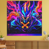 Toile Neon Cyber Guardian Art (Insitu(Salon))