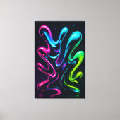Toile Neon Dreams II Abstract Canvas | Chrome Wall Art (Recto)