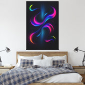 Toile Neon Dreams III Metal Wall Art | Modern Abstract (Insitu(Chambre))
